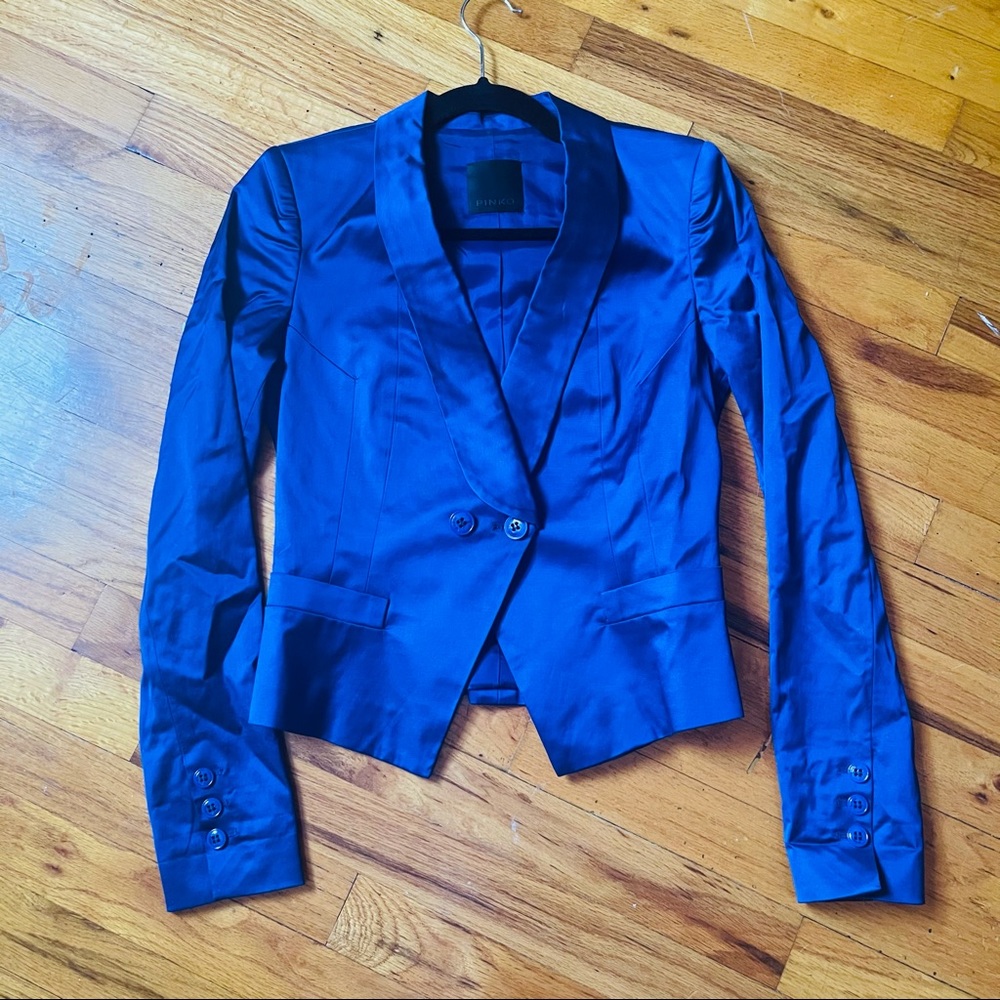 PINKO jacket, satin, royal blue!